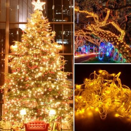 10m 100 Led Yellow Lights Decorative Christmas..