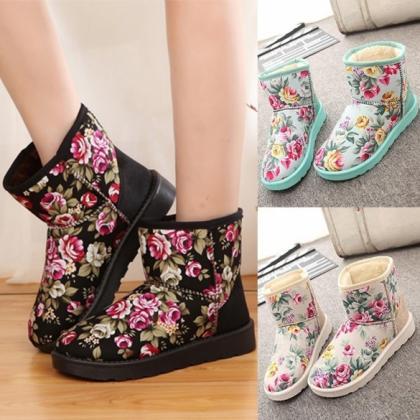 Fashion Women's Casual Winter Floral..