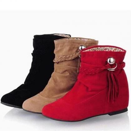 Fashion Tassel Increased Snow Boots