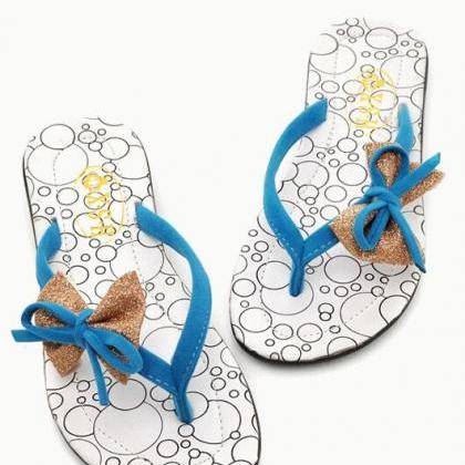 Bowknot Slippers Flat Flip-flops Sandals