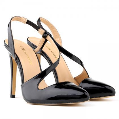 Pointed Toe Slingback Stiletto Pumps