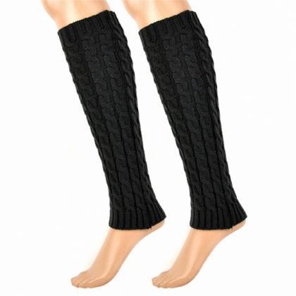 Women's Knit Crochet Winter Leg War..