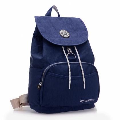 Unisex Nylon Backpack Waterproof Soft Solid..