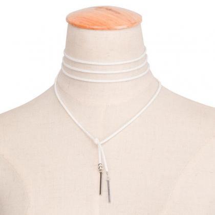 Lint Copper Stripe Simple Necklace