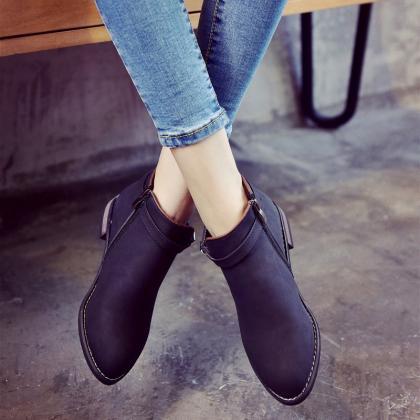 Thicken Leisure Flat Pointed Belt Buckle Ankle..