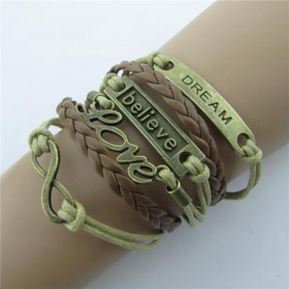 Multielement Wax Line Fashion Bracelets