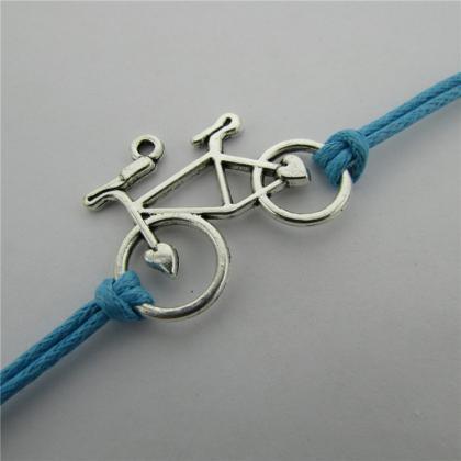 Fashion Simple Bicycle Leather Bracelet