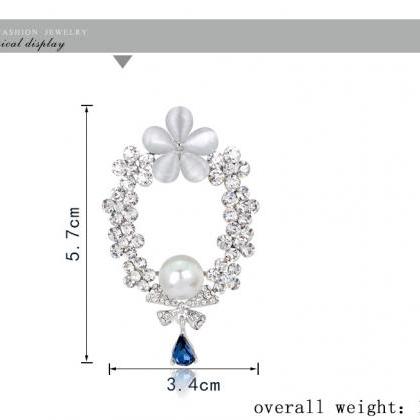 Korean Fashion Pendant Pearl Diamond Brooch