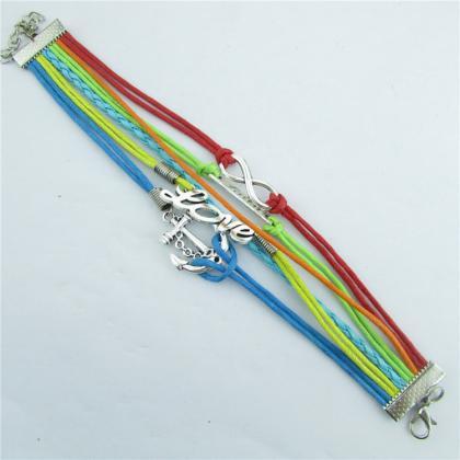 Romantic Infinite Love Colorful Woven Bracelet