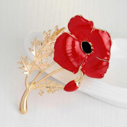Beautiful Carnation Red High-grade Brooch