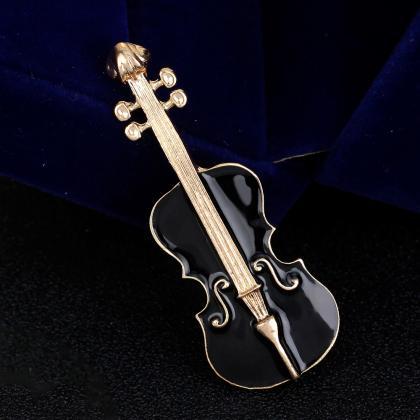 Violinmusic Keyboard Instrument Combination Brooch