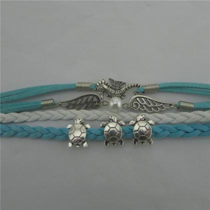 Tortoise Angel Wings Pearl Hippocampus Bracelet