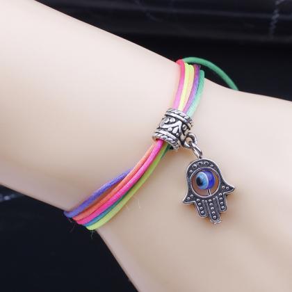 Blue Eyes Color Rope Hand Multilayer Woven..
