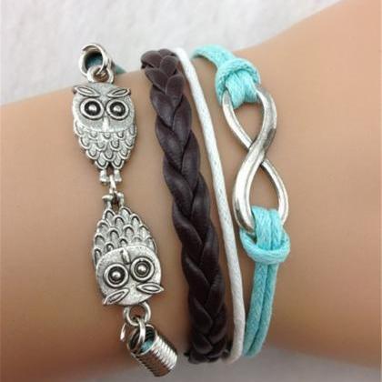 Fashion Owl Multicolor Handmade Bracelet