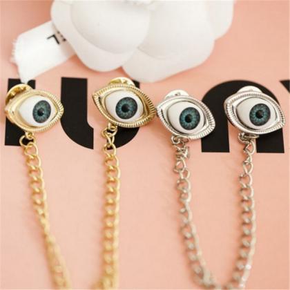 The Eyes Of Metal Collar Chain Alloy Brooch