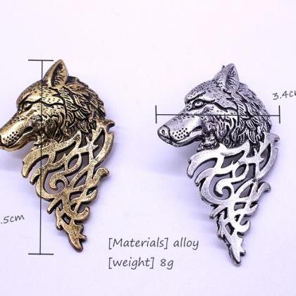 Domineering Personality Hollow Wolf Brooch