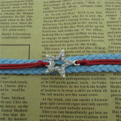 Crystal Star Handmade Woven Bracelet