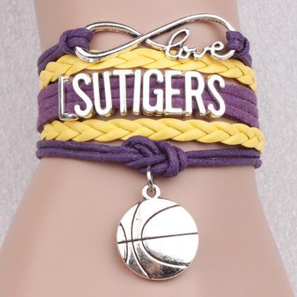Fashion Letters Basketball Woven Multilayer..