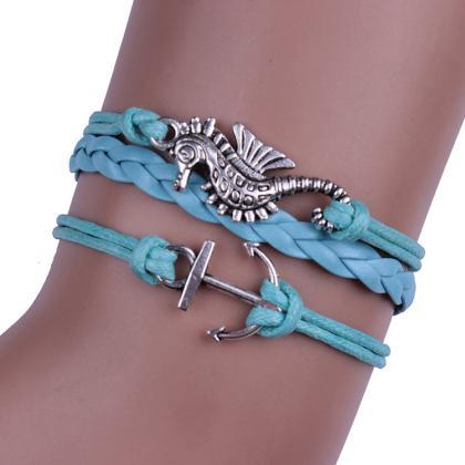 Cute Sea Horse Multilayer Woven Bracelet