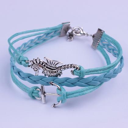 Cute Sea Horse Multilayer Woven Bracelet