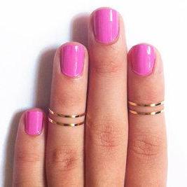 Women's Stackable Thin Ring Set -..