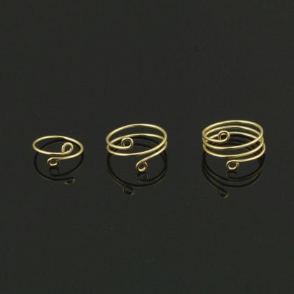 Smooth Metal Manual Twist Multilayer Ring