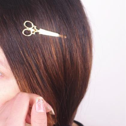 Unique Metal Scissors Women's Hairpin