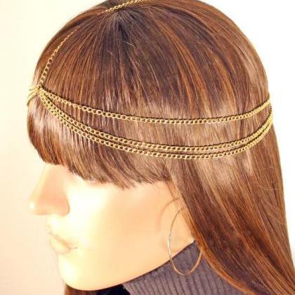 Three Layers Metal Chain Simple Hair Accessories