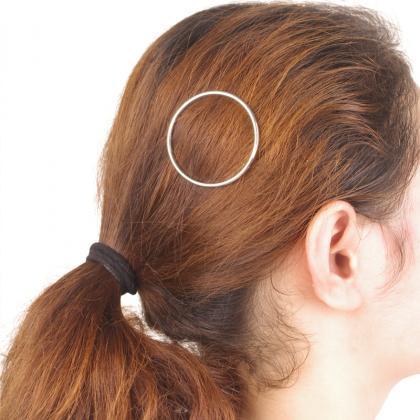 Simple Geometric Metal Ring Hair Clips