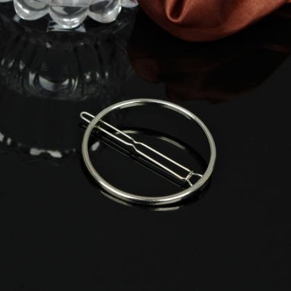 Simple Geometric Metal Ring Hair Clips