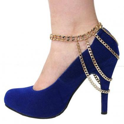 Punk Style Metal Chain Anklet