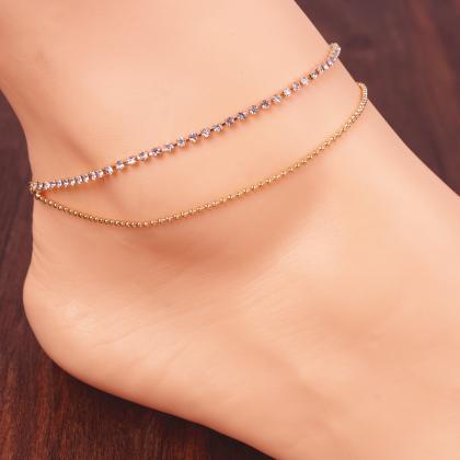 Crystal Double Layers Anklet
