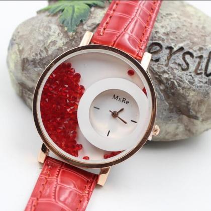 Classic Candy Color Quicksand Snake Skin Watch