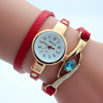 Gem Diamond-encrusted Bracelet Watch