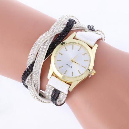 Classic Crystal Strap Quartz Watch