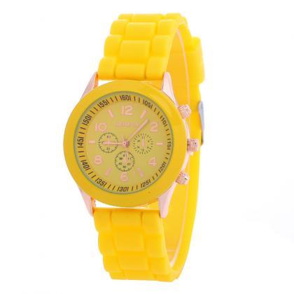 Sweet Candy Color Silicone Bracelet Watch