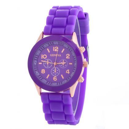 Sweet Candy Color Silicone Bracelet Watch