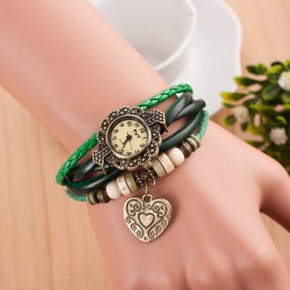 Retro Love Double Arrow Bracelet Watch