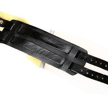 Double Belt Buckle Wide Leather Braclet