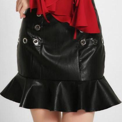 Falbala High Waist Bodycon Short Skirt
