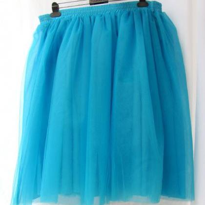 Lovely 7 Layers Pleated Flared Veil Skirt