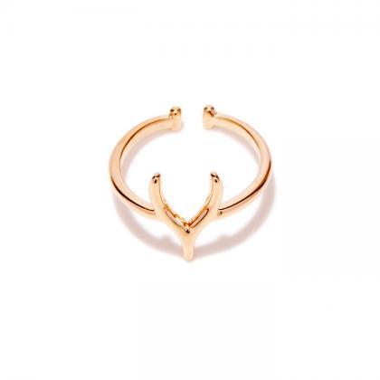 Wishbone Adjustable Ring In Gold Or Silver,..