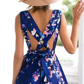 Sexy Deep V-neck Printed Jumpsuits