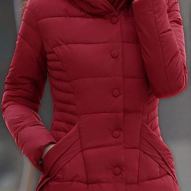 Warm Thick Long Women's Hoodie Coat（CT1688120551）