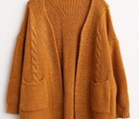 Pcnuna Ls V Neck Knit Cardigan Morel Detail Melange