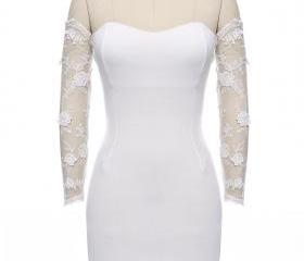 Strapless Lace Bodycon Stretch Dress on Luulla