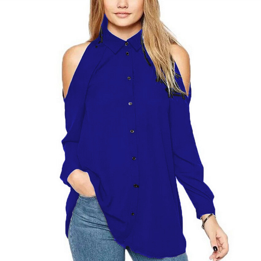 2017 Off Shoulder Sexy Leisure Long Sleeve Blouse