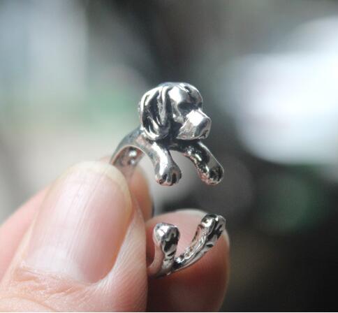 Dog Animal Ring Jewellery - Silver / Black / Bronze