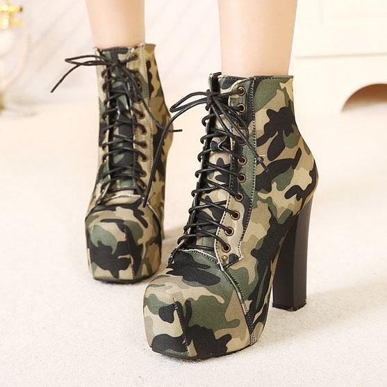 Camouflage high heels store