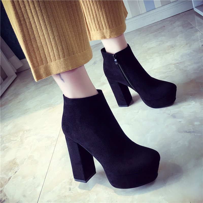 Block Heel Boots Target Smilice Women Dress Fashion High Block - Main Image